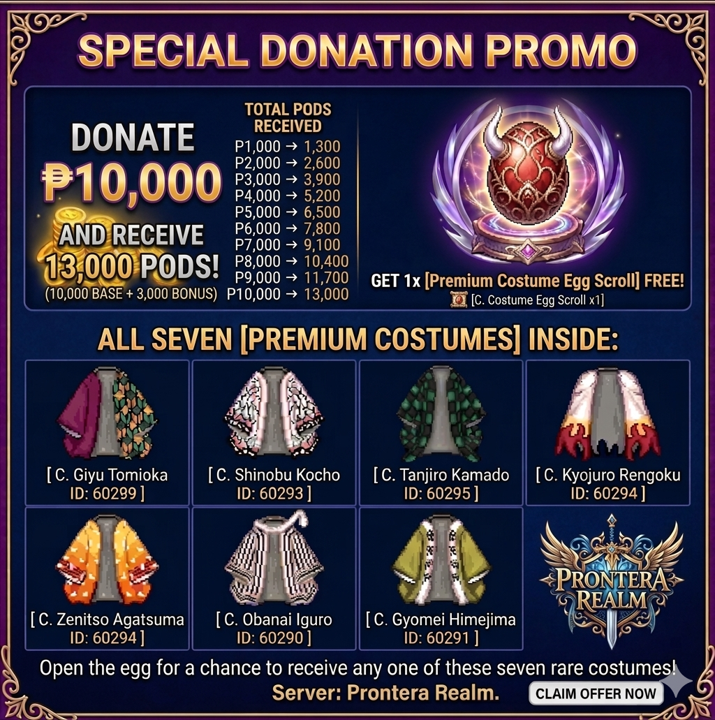 Donation Bonus Showcase
